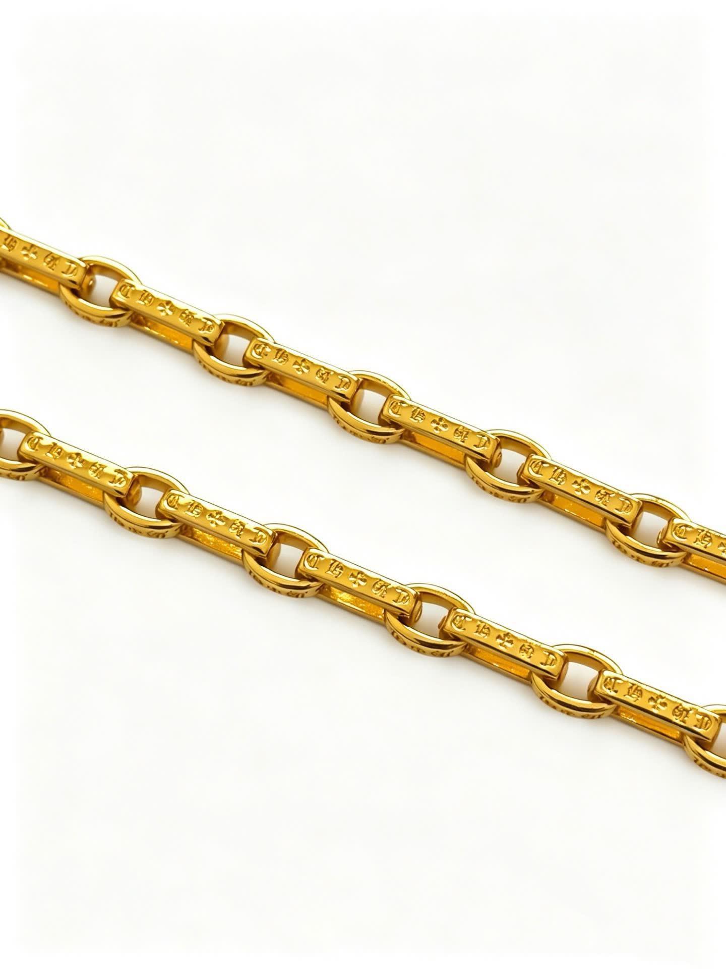 Chrome Hearts Gold Cross Pendant Necklace